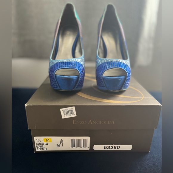 Enzo Angiolini Multi-colored Rhinestone Pumps - Picture 7 of 12